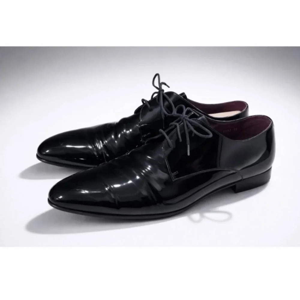 To Boot New York Adam Derrick Black Patent Leather Oxford Dress Shoes Mens 12